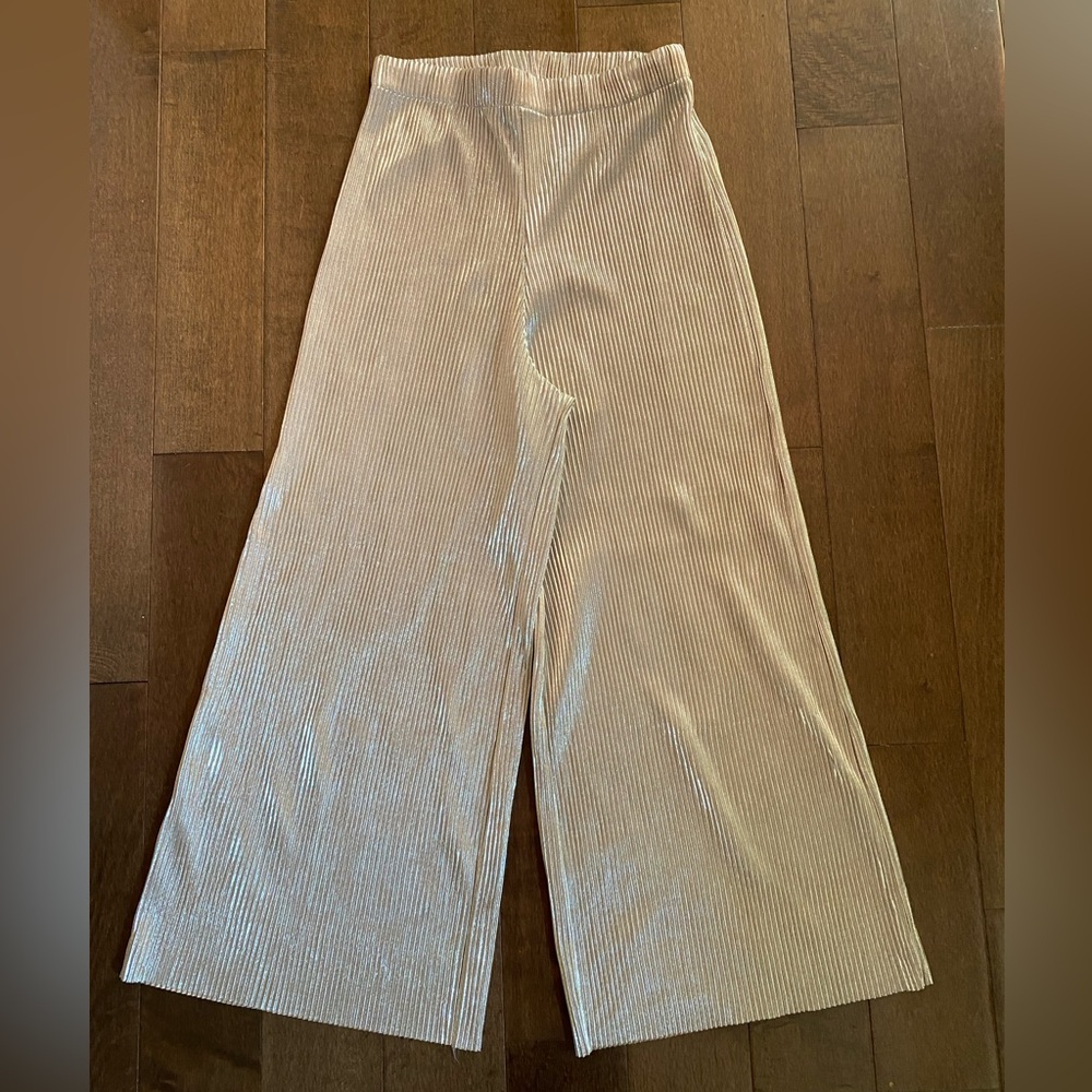 American Eagle Shimmering Wide-Leg Pants